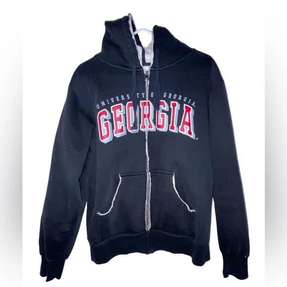 University Of Georgia Colosseum Zip Up Fleece Lined Hoodie Size Small Bulldogs - Picture 9 of 9